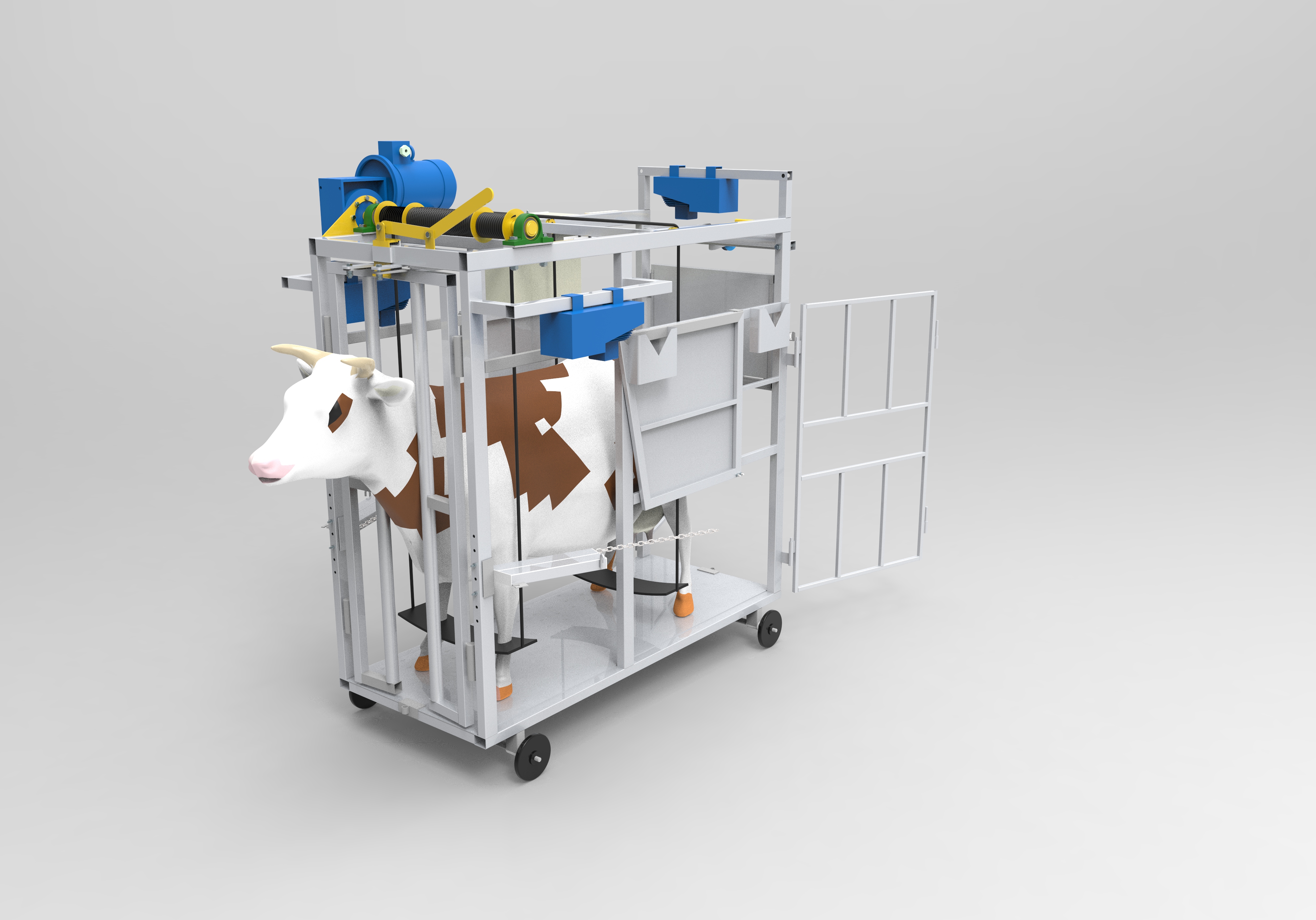 牛蹄自动处理机3D图纸 IGS格式